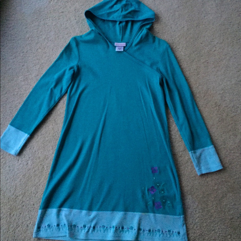 American Girl Embroidered Hooded Dress Size 16